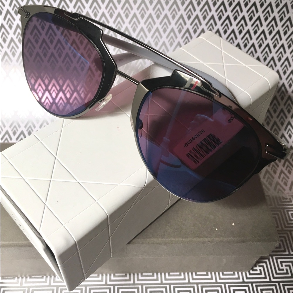 Christian Dior reflective aviator sunglasses